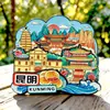 Imán para Refrigerador de Madera Kunming Duiyue Lou Cultural y Creativo Tendencia Nacional Creativo Tridimensional Souvenir de Viaje Edificio Emblemático