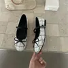 Zapatos Planos de Estilo Francés Inspirados en Chanel con Correa Única y Moño Tipo Mary Jane para Primavera y Otoño 2026