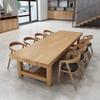 Mesa de Conferência, Mesa Longa, Conjunto de Mesa de Escritório Retangular e Cadeiras, Bancada de Trabalho, Mesa de Negociação de Madeira Maciça, Combinação Livre