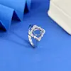 Anillo de Plata de Ley S925 con Soporte para Piedra Ovalada 5*7mm, Adecuado para Incrustar Cristales o Diamantes, Accesorios DIY