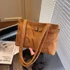 2025 Nuevo Diseño de Nicho en Gamuza Bordado de Letras en Satén Moda Versátil Bolso de Hombro Cruzado Bolso de Axila