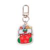 Pingente de Placa de Texto Acrílico de Dupla Face de Natal Fofo Árvore de Natal Papai Noel Pingente de Bolsa Chaveiro Pequeno Presente