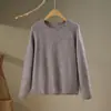Atmósfera Retro Americana Suéter de Cachemira para Mujer Otoño e Invierno Nuevo Estilo Perezoso Suéter de Punto Camiseta Base Engrosada