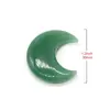 Adornos de Luna Tallados en Cristal Natural de Venta Caliente Transfronterizos, Colgantes de Media Luna No Porosos, Accesorios para Collares DIY