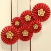 Decoración de Habitación de Boda con Carácter de Doble Felicidad, Abanicos de Papel Flores para las Casas de los Novios, Decoración de Dormitorio Creativa y Sencilla pero Elegante