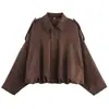 Moda Europea y Americana Transfronteriza Aliexpress Más Vendido Chaqueta Bomber Holgada de Solapa con Textura de Gamuza de Nueve Colores