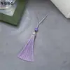 Borla de Cuentas Linglong de 8 cm Nudo Chino de Poliéster Colgante para Disfraz Hanfu Colgante de Metal Marcador de Libros Colgante Pequeño