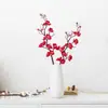 Ramo de Flor de Ameixeira Simulado Tronco de Pessegueiro Ramo de Flor de Ameixeira Seca Bonsai de Flor de Ameixeira Decoração de Posicionamento para Sala de Estar Flor Falsa de Ameixeira de Cera