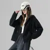 Sudadera corta para mujeres petite, nuevo top ajustado primavera/otoño 2026, chaqueta deportiva casual holgada estilo coreano