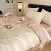 Conjunto de Cama Quatro Peças Algodão Fio Longo 60 Fios Luxo Leve Algodão Puro Bordado Cama Lençóis Capa de Edredom Jogo de 4 Peças Têxteis Lar Nantong