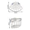 Cesta de almacenamiento esquinera Ourunzhe de acero inoxidable 304 para fregadero de cocina, con ventosa para baño, escurridor de platos