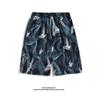 Calça de praia havaiana masculina estampada novo estilo Hong Kong shorts casuais largos versão coreana da calça de praia uma geração de cabelo