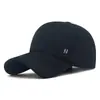 Boné de Baseball de Lã Bordado com Letra N para Homens, com Proteção para Orelhas, à Prova de Frio, Quente, Boné com Aba Grossa para Pai e Idosos