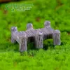 Adornos de paisaje en miniatura, manualidades de resina, decoraciones de paisajismo DIY, puente de madera vintage, decoraciones para plantas en maceta