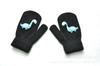 Guantes gruesos de punto cálidos de invierno para niños de 1 a 3 años con forro polar, diseño de dinosaurio de dibujos animados lindo, guantes de bolsa