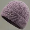 Nuevos Sombreros de Invierno para Mujeres de Mediana Edad y Mayores, Sombrero de Lana Cálido con Felpa para Abuela Señora Mayor, Sombrero de Punto Anti-Frío para Mamá