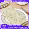 Oferta Especial para Ramo Dourado Jade Folha Jacquard Europeu Guardanapo Jogo Americano Renda Ondulada Casamento Hotel Guardanapo Personalizável