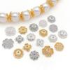 Oro Real de 18K/Platino/Plata Gruesa Chapada Color Duradero Patrón Hueco Flor Tapa Florero Colgante Colgante Accesorios para Joyería DIY