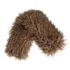 Bufanda magnética personalizada de imitación de lana de cordero, bufanda simple de felpa de color liso, protector de cuello grueso y cálido, calentador de cuello peludo de doble cara