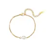 Juego de Accesorios de Perlas Simples Populares de Primavera Europeos y Americanos Acero Titanio Nicho Lujo Accesible Diseño Pulsera Collar para Mujer