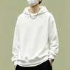 Nova Blusa de Moletom Grossa Masculina Versátil para Exterior Jovem Outono Gola Redonda Casual Pulôver Quente com Capuz Top Masculino