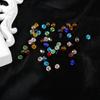 Cuentas de cristal de diamante facetado de 4 mm, cuentas de vidrio, cuentas hechas a mano DIY, material de cuentas sueltas, accesorios para el cabello, accesorios