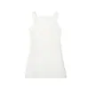 Vestido Chaleco de Lino Minimalista Ceñido a la Cintura con Escote Cuadrado, Sin Mangas, Estilo Corto, Moda Elegante para Mujer con un Toque de Alta Gama