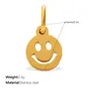 Moda Retro Transfronteriza Europea y Americana DIY Colgantes de Cara Sonriente, Corazón y Palmera, Acero Inoxidable Chapado en Oro de 18K Varios Accesorios de Joyería