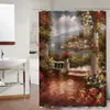 Cortina de Ducha Amazon Nueva Decoración de Baño Transfronteriza Tela Estilo Europeo Nuevo Poliéster Estampado Cortina Divisoria Cortina de Ducha Zhejiang