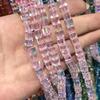 Nuevas cuentas sueltas de cristal cuadradas tridimensionales naturales de 6 mm, diversas cuentas de vidrio, pulseras, collares, accesorios de joyería, venta al por mayor