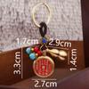 Llavero con colgante de bolsa de dinero fantasma de montaña de latón, unisex, cuerda trenzada hecha a mano, accesorios de calabaza de cobre