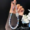 Cadena para Teléfono Lanyard Estilo Lujoso Aleación Pesada Mariposa Cuenta de Cristal Llavero Versátil Correa para Teléfono de Instagram