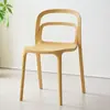 Silla de Comedor Nórdica para Uso Doméstico, con Respaldo, Taburete Hueco de Colores, Silla de Ocio Apilable para Balcón, Silla de Plástico para Apartamentos Pequeños