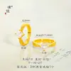Anillo Cuadrado de Zircón Color Oro Arena Mismo Estilo de Puzuo Gold Store para Mujer, Lujo Accesible, Gama Alta, Anillo Sencillo y Versátil para Dedo Índice para Novia