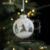 Bola de Plástico Transparente de 8 cm Bola de Navidad Rayada Polvo Pegajoso Perla Blanca Bola Colgante Decoración de Árbol de Navidad Escena