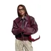 Jaqueta de Couro Estilo Motociclista 2026 Europeia e Americana Outono e Inverno Novo Casaco Solto Moda Transfronteiriça Roupa de Couro Nova Roupa Feminina Casaco