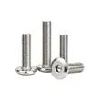 En Stock, Envío Inmediato: Tornillos de Acero al Carbono Niquelado de Cabeza Plana Biselada con Hueco Hexagonal M2~M8, Pernos para Muebles de Cabeza Plana Biselada