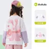 Dibujo Animado en la EspaldaRopa Infantil Dudu Camiseta Infantil Primavera Tops para Niñas Ropa Elegante para Niños Tendencia de Moda de Primavera