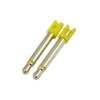 Conector de alimentación de CC personalizado de 2,5 mm, sin disco, de un solo tono, 21,5 L, niquelado, con pegamento amarillo, para auriculares de 2,5 pines