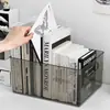 Zt1010 Caja de Almacenamiento Caja Transparente para Guardar Libros Estantería para Libros Infantiles Estantería Organizador para Guardar Libros Caja de Libros Cesta