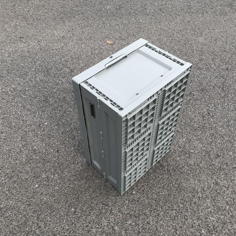 定做600-280灰色物流塑料折叠箱 汽车配件专用