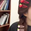Lindo pasador de fresa para niña, pinza de pico de pato dulce, pinza lateral para flequillo, accesorio para el cabello, estilo de fruta rosa y roja para mujer