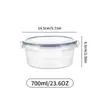 Caja de Polipropileno de Grado Alimenticio para Conservar Frescura, Lonchera Sellada para Calentar en Microondas, Caja de Almacenamiento para Refrigerador y Congelador, Juego de Almacenamiento para Cocina
