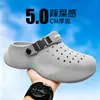 Sandalias de Exterior para Hombre y Mujer 2026 Verano Textura 3D Ropa Exterior Zapatos Perforados Antideslizantes Transpirables Estilo Pareja