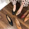 Muy Recomendado Otoño 2024 Nuevo Minimalista Coreano Color Sólido Punta Cuadrada Pequeña Boca Baja Ultra Suave Zapatos Planos de Tacón Bajo