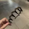 Outono 2025 Faixa de Cabelo Clássica Coreana Estampa de Leopardo Dentes Ondulados Faixa de Cabelo Fofa com Topo Alto Presilha de Cabelo Acessório de Cabelo