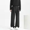 Outono Inverno Streetwear Americano Masculino Tendência Soltos Retos Casuais Calças Foice Moda Retrô Marca de Moda Calças de Terno Comprimento Total