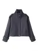 Aliexpress Transfronterizo Venta al por mayor Popular Otoño 2025 Nuevo Estilo Europeo y Americano Chaqueta Corta de Lana Suelta y Versátil con Cuello Alto