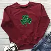 Sudadera de Manga Larga Holgada con Estampado de Leopardo y Patrón de Trébol, Nueva Moda Otoño e Invierno, Comercio Exterior Europeo y Americano, Ebay Wish