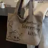 Bolsa de Lona Atacado Transfronteiriço Feminina Estampada de Desenho Animado Grande Capacidade Bolsa Tote Viagem Versátil Bolsa para o Dia a Dia Bolsa para Mãe e Bebê